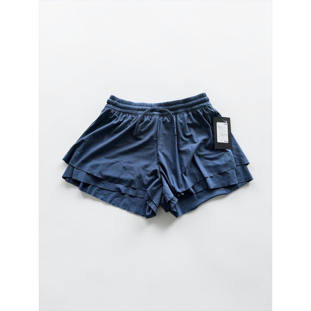 Converse Girls Blue Ruffle Layered Athletic Shorts Size M 10-11 Years NWT